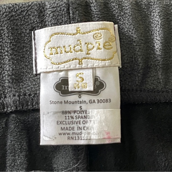 Mud Pie Black Skinny Pants Faux Leather Size Small 'Lollie' Leggings Moto Finch - Picture 5 of 8